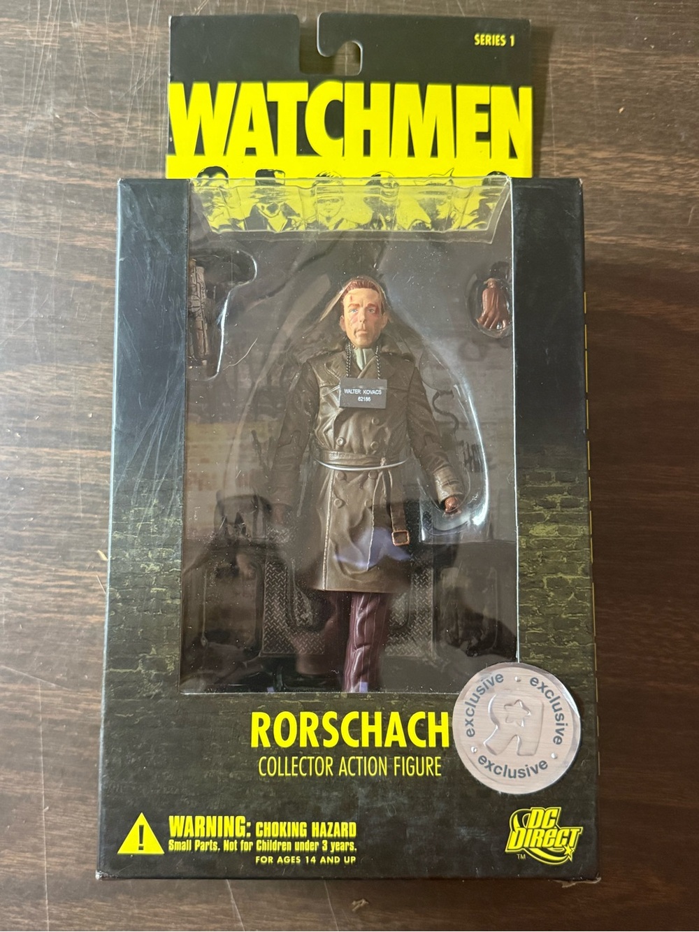 Watchmen RORSCHACH Unmasked TOYS-R-US Exclusive Figure DC Direct Series 1